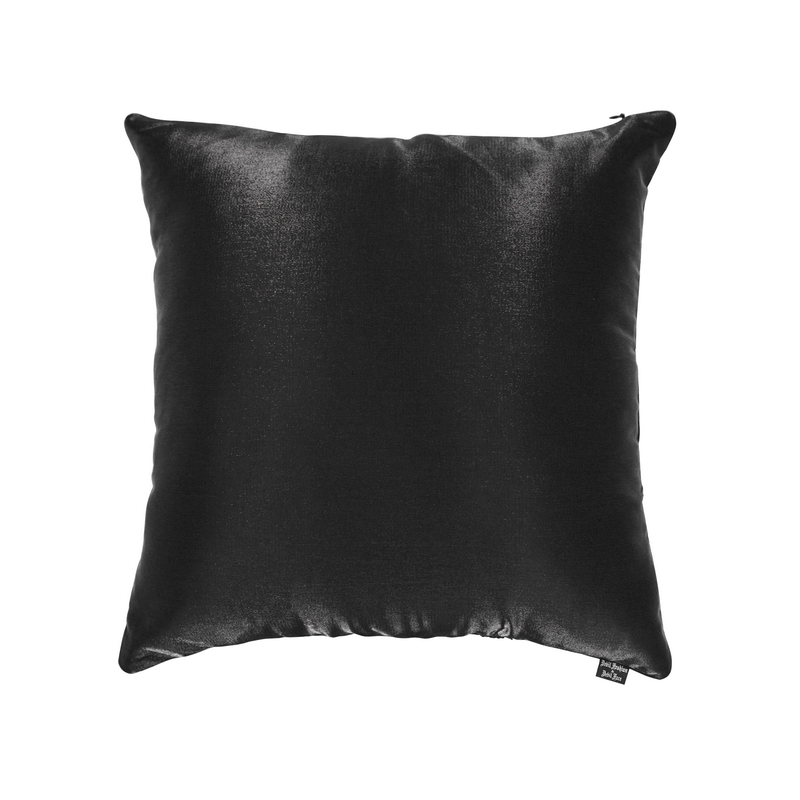 Black and Red Satin Sofa Cushion / Comfortable Pillow with Decorative Lacing - HARD'N'HEAVY
