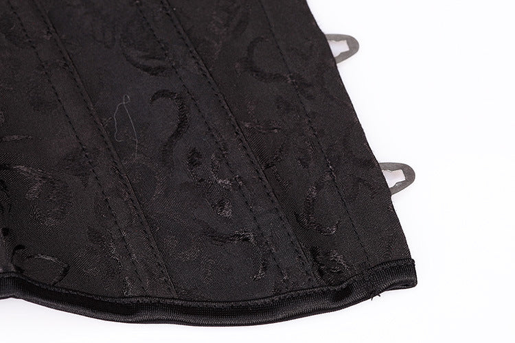 Black Built Belly-closure Corset / Women's Corset Tops / Gothic Underwear - HARD'N'HEAVY