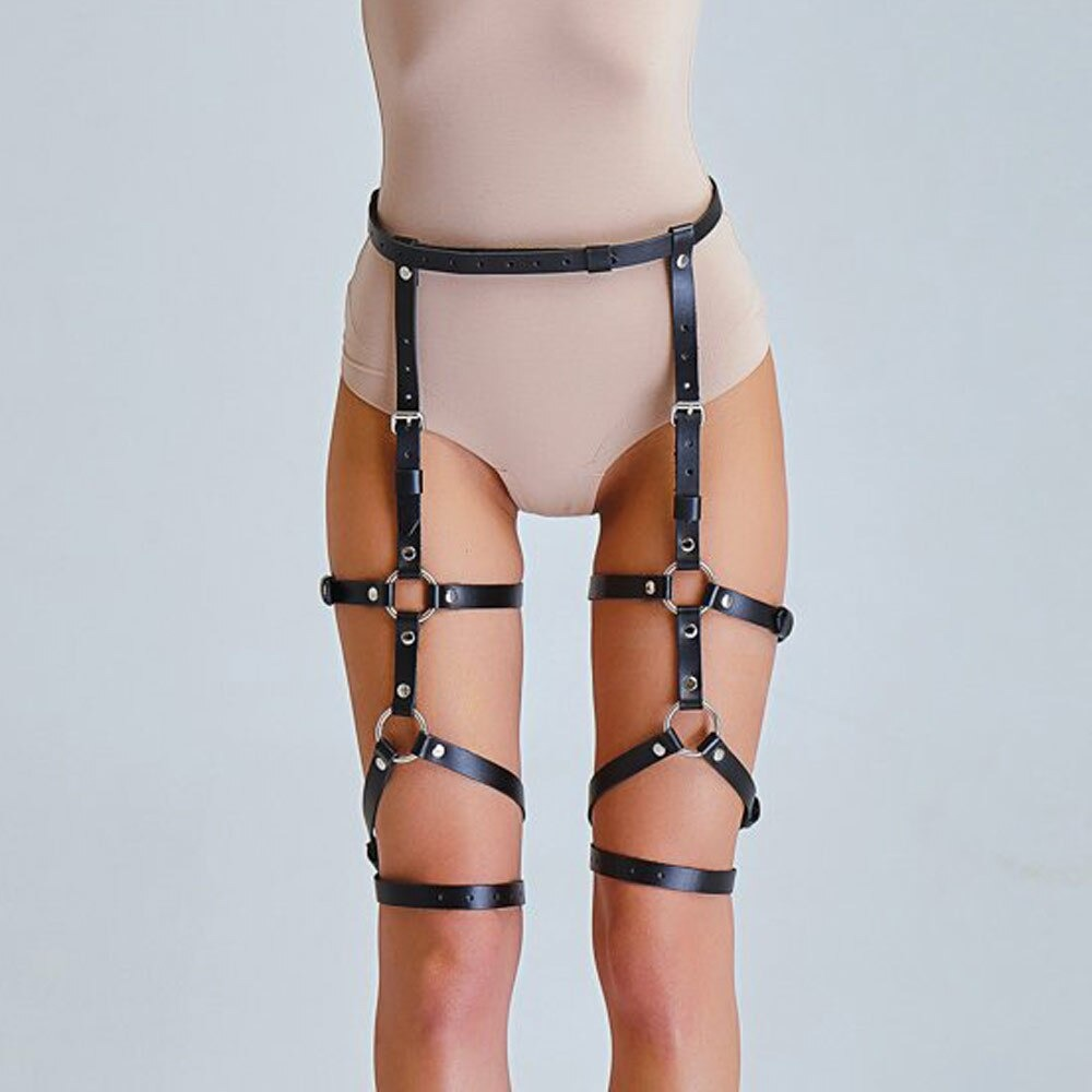 Black Garter Belt For Women / PU Leather Strap Black Garter Belt For Women / PU Leather Strap