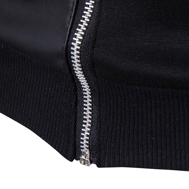 Black Hooded Men's Jackets / Slim Fit Outwear Zipper Hoodie / Men's Jacket With Hoodie - HARD'N'HEAVY