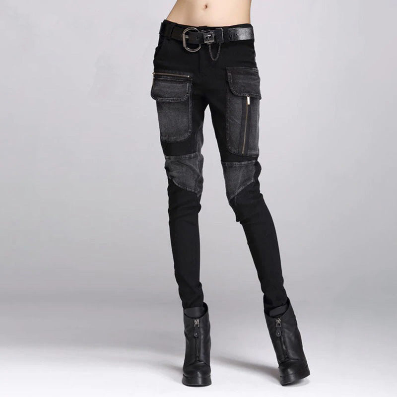 Black Pencil Pants for Women / Rock Style Loose Harem Women's Pants - HARD'N'HEAVY