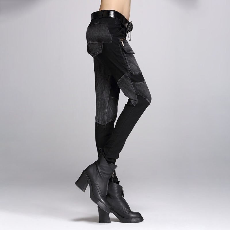 Black Pencil Pants for Women / Rock Style Loose Harem Women's Pants - HARD'N'HEAVY