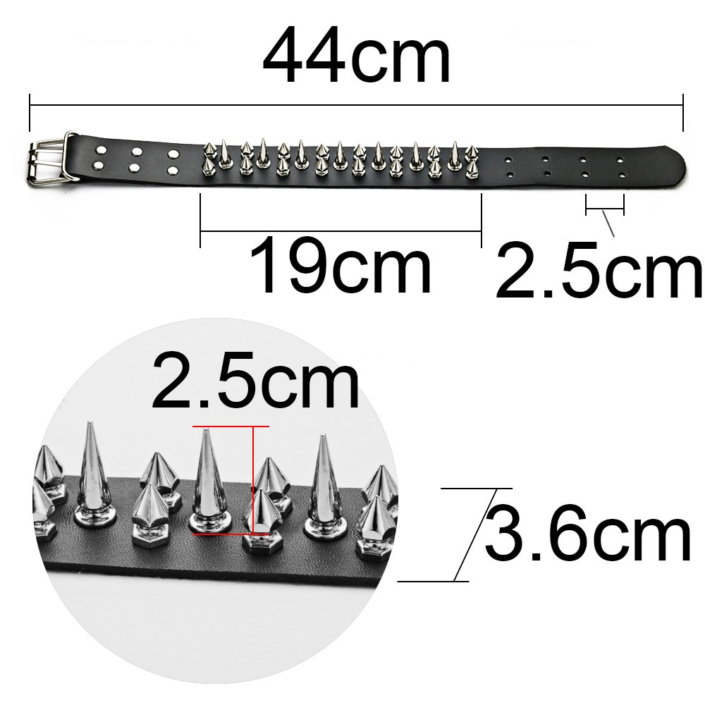 Black PU Leather Studded Choker Necklace / Spiked Gothic Collar / Unisex Neck Jewelry - HARD'N'HEAVY