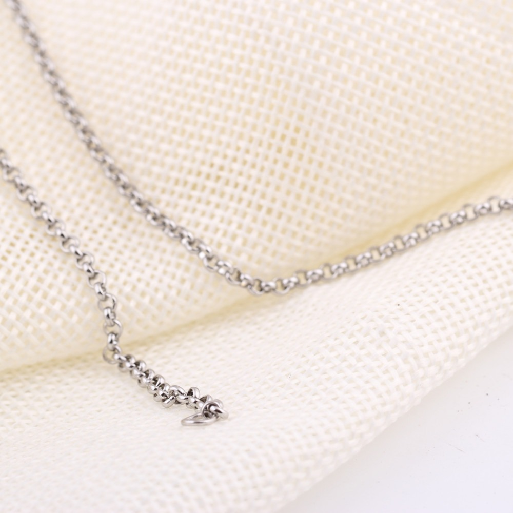 Stainless steel chain necklace on soft fabric, perfect for showcasing a black stone dragon head pendant.