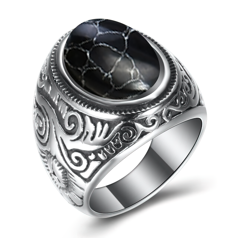 Bohemian Style Unisex Stainless Steel Ring / Vintage Alternative Fashion Jewelry - HARD'N'HEAVY