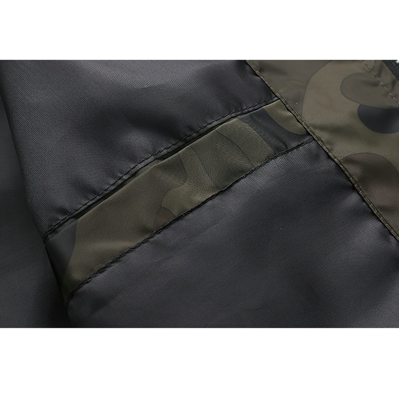 Bomber Men's Jacket with Pockets / Military Jacket on Zipper / Camouflage Motorcycle Jacket - HARD'N'HEAVY