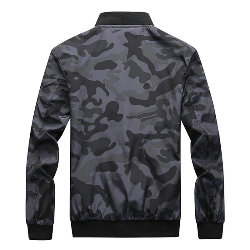 Bomber Men's Jacket with Pockets / Military Jacket on Zipper / Camouflage Motorcycle Jacket - HARD'N'HEAVY