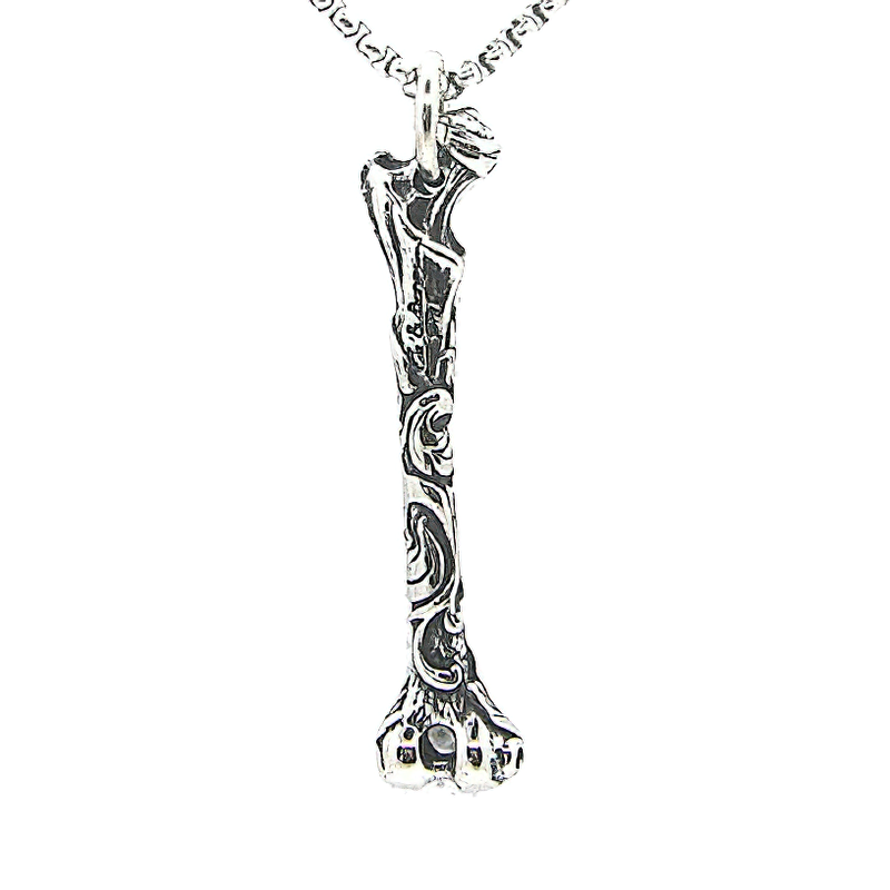 Bone Pendant Stainless Steel / Unisex Gothic Accessories / Rock Style Necklace - HARD'N'HEAVY