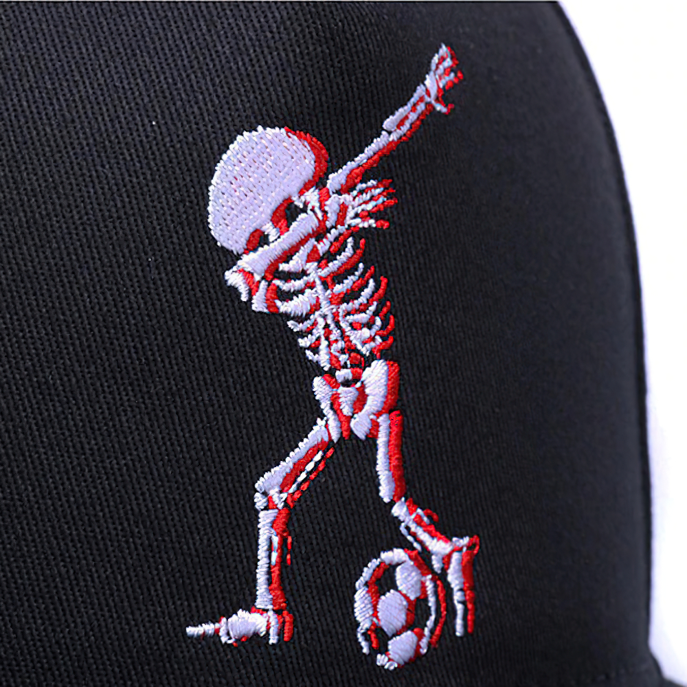 Brand Cotton Baseball Cap with Embroidery Skull / Cool Adjustable Black Sports Hats - HARD'N'HEAVY