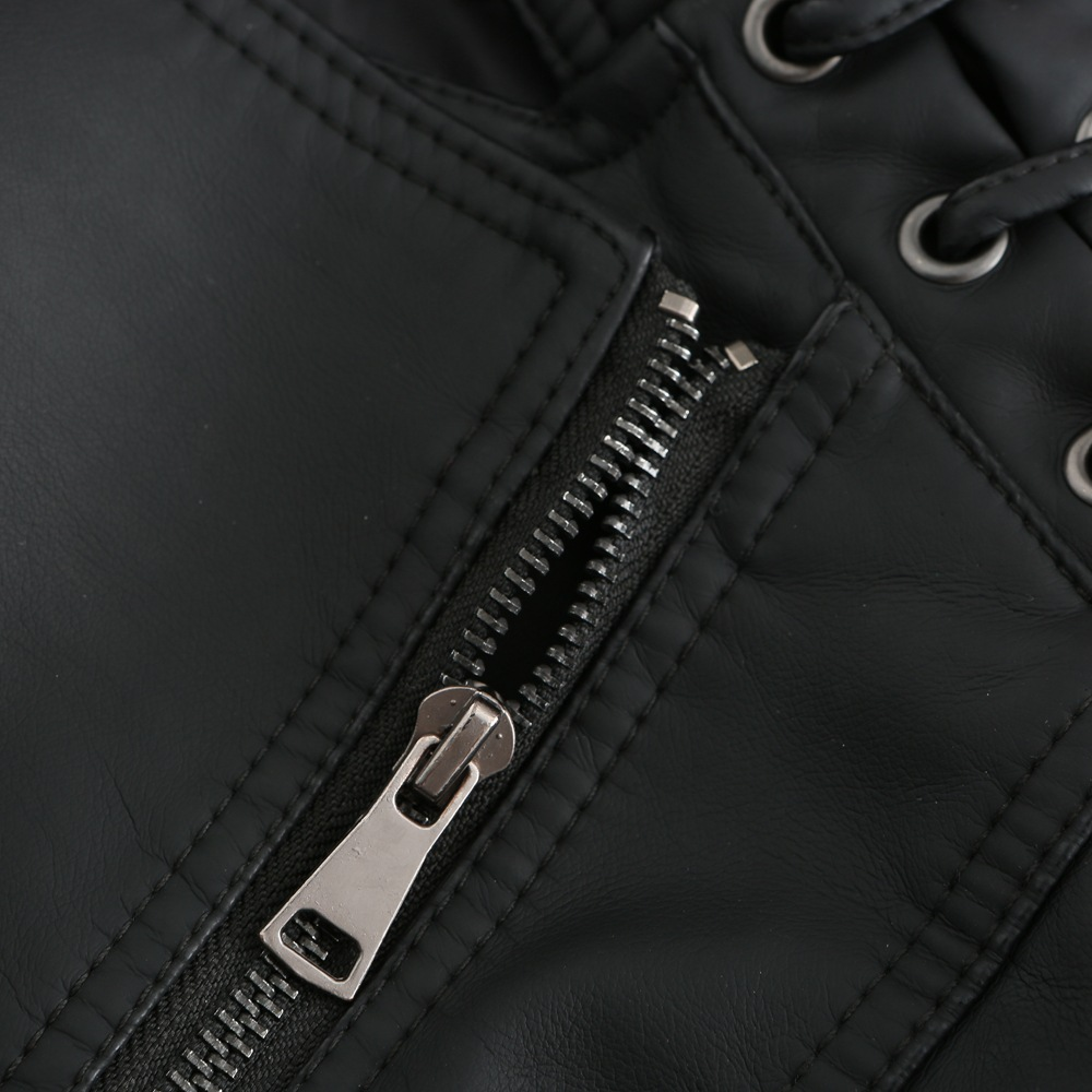 Brand Fashion Women's PU Leather Jacket / Casual Female Black Soft Jackets - HARD'N'HEAVY