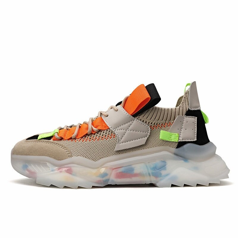 Womens breathable sneakers featuring a light soft platform, stylish modern design, perfect for running and casual wear.