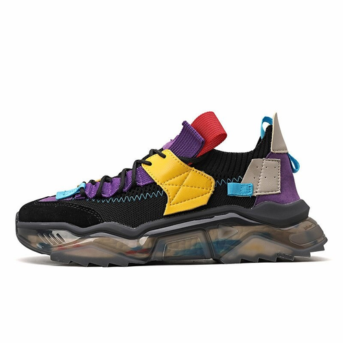 Zapatillas de deporte transpirables con plataforma suave y ligera/zapatos deportivos con cordones para correr