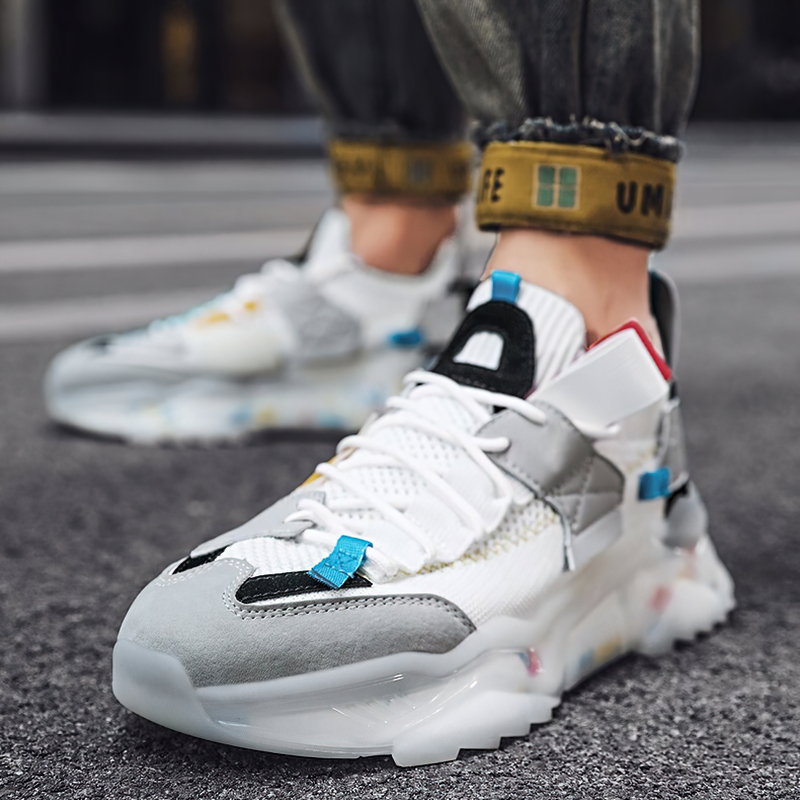 Stylish breathable sneakers for women with light soft platform, perfect for running and casual sports activities.