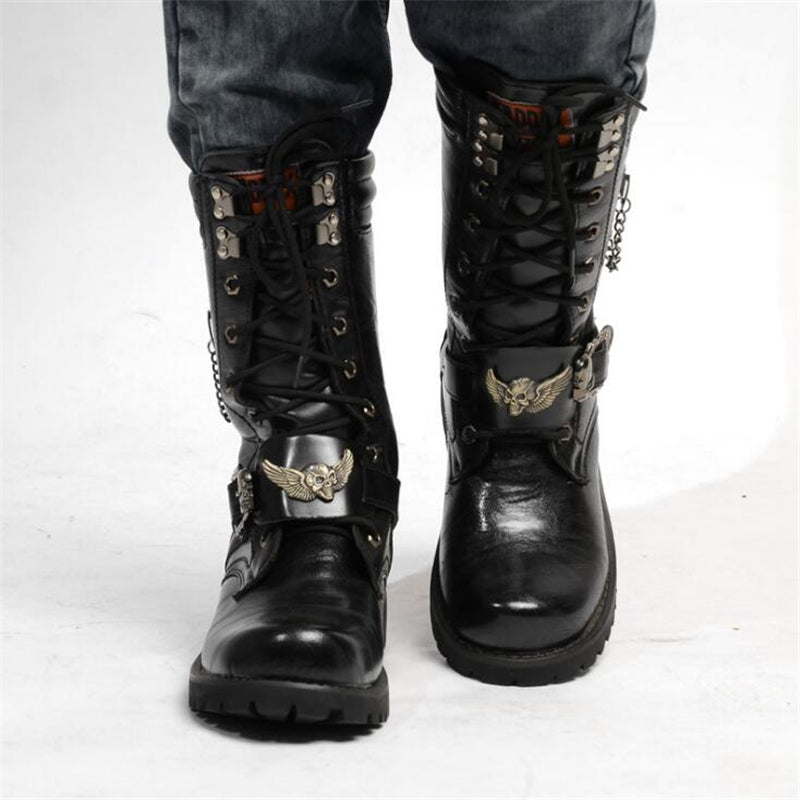 Buckle Boots with Celtic Cross / Rocker Shoes / Rave outfits - HARD'N'HEAVY
