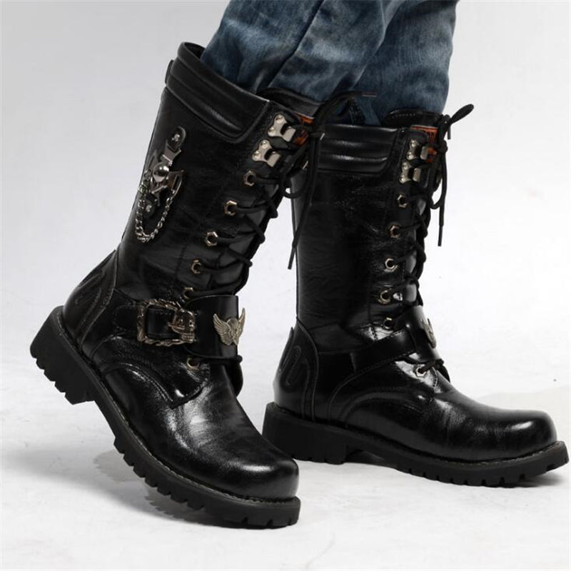 Buckle Boots with Celtic Cross / Rocker Shoes / Rave outfits - HARD'N'HEAVY