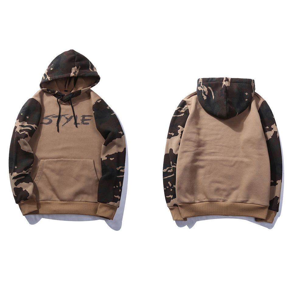Camouflage Hoodies in Military Style / Unisex Camo Hooded Pullover Sweater - HARD'N'HEAVY