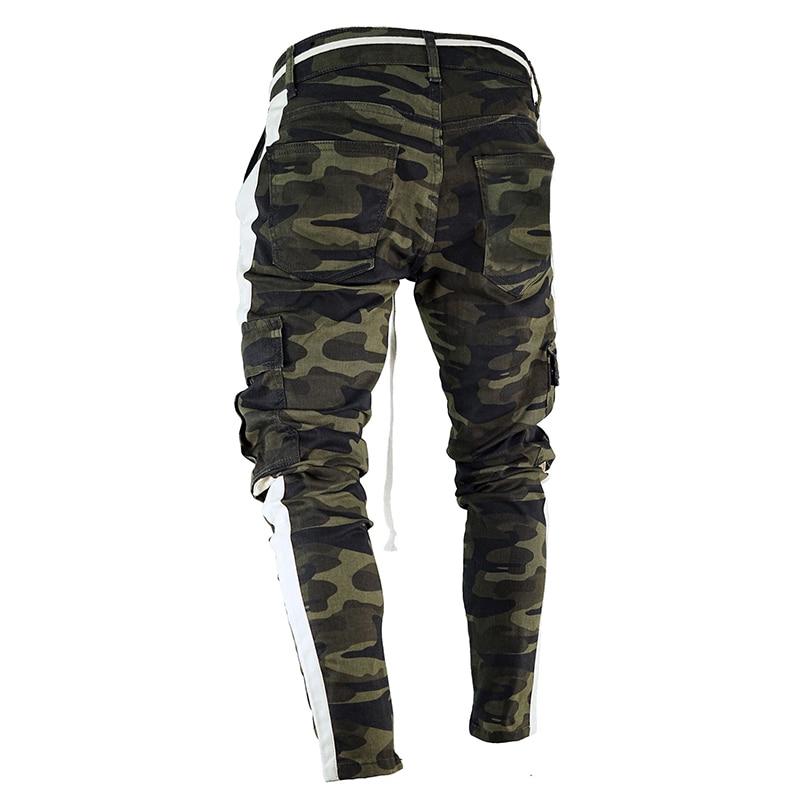 Men's camouflage joggers with slim fit and multi pockets, perfect for casual wear and outdoor activities.