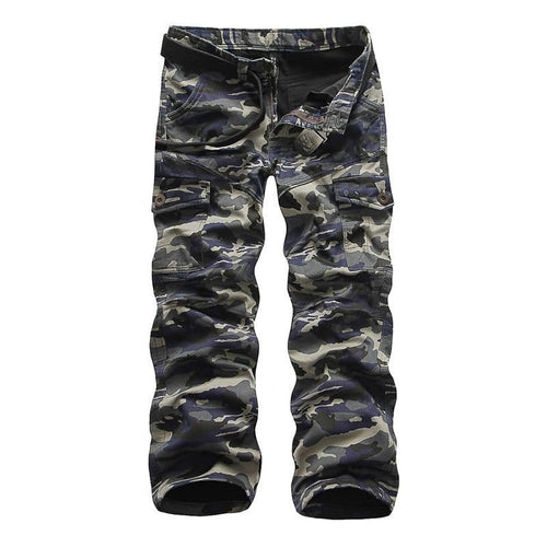 Taktische Tarnhose / Armee-Jogginghose aus Baumwolle für Männer im Tarnmuster / Militärhose mit Taschen in Übergröße