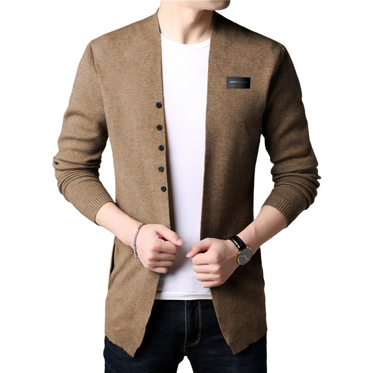CLEARANCE / Cardigan for Rocker Men Casual Knitted Cotton Wool Sweater - HARD'N'HEAVY