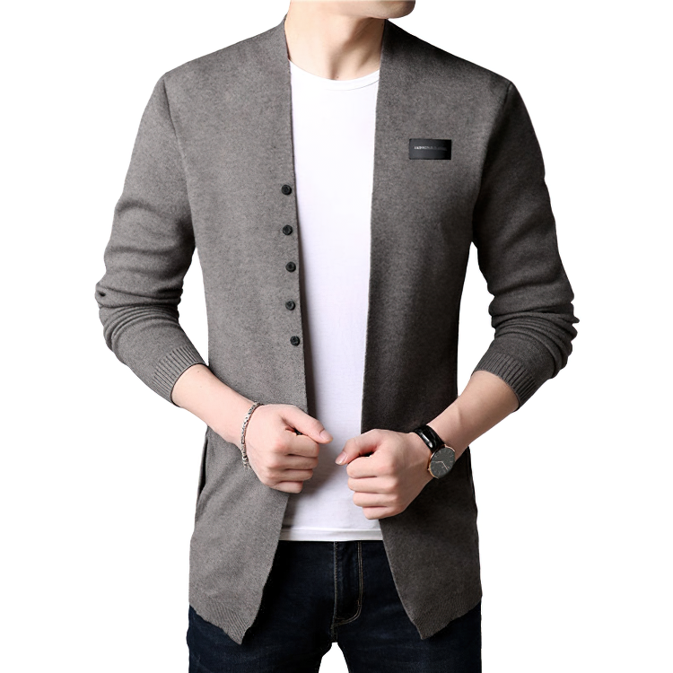 CLEARANCE / Cardigan for Rocker Men Casual Knitted Cotton Wool Sweater - HARD'N'HEAVY