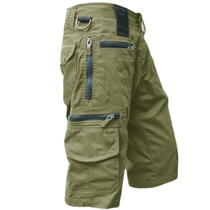 Casual Calf-Length Pants for Men / Multi Pocket Military Breathable Shorts