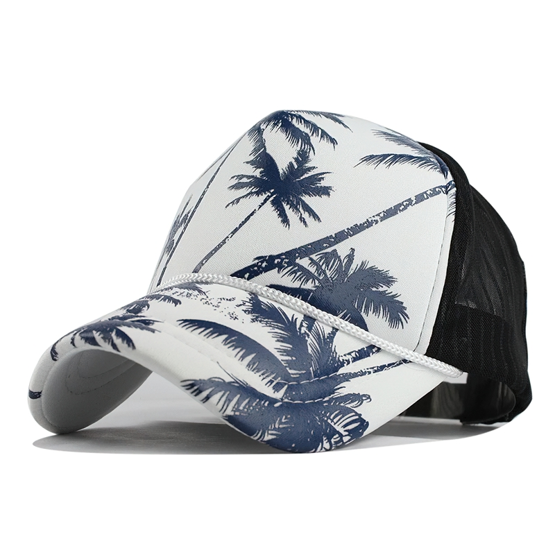Casual Cap Of Coconut Tree Pattern / Stylish Sun Hat For Men And Women / Breathable Hat - HARD'N'HEAVY