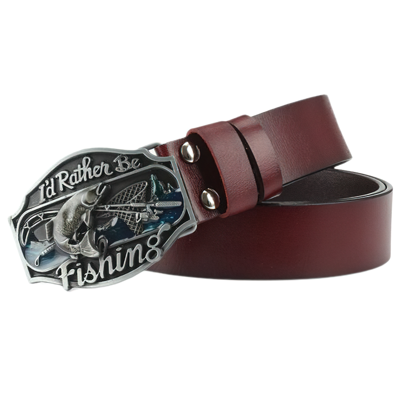 Casual Fishing Cool Belt With Genuine Leather / Luxury Unisex Belts - HARD'N'HEAVY