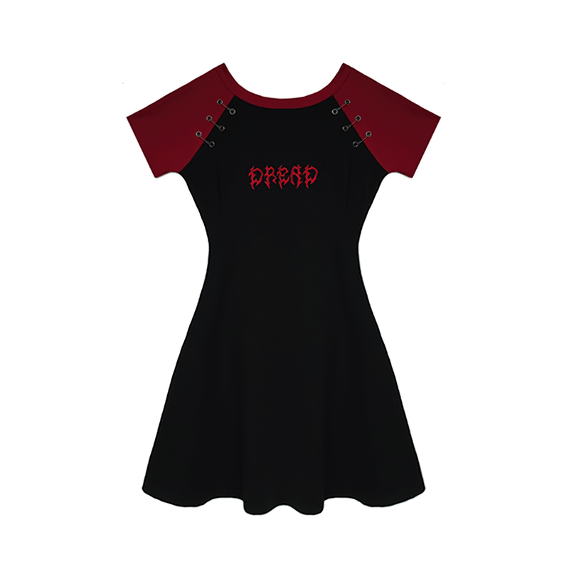 Casual Goth Mini Dress With 