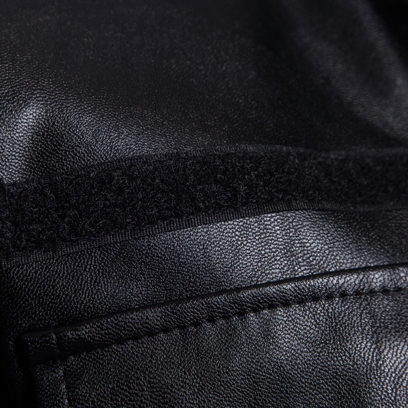 Casual Men's Black PU Leather Coat / Motorcycle Biker Coats with Zipper - HARD'N'HEAVY