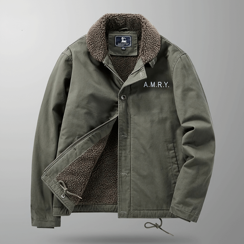 Casual military jacket with a fur collar, windproof and stylish, perfect for adding a unique touch to your wardrobe.