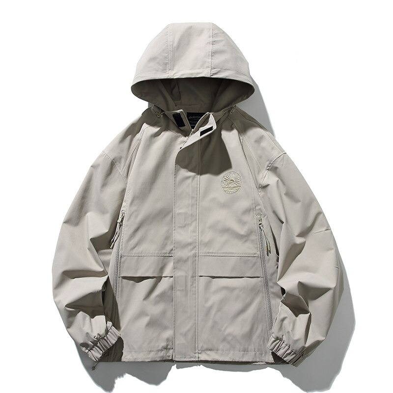 Casual Outdoor Hooded Jacket / Fashion Long Sleeve Men's Windbreaker - HARD'N'HEAVY