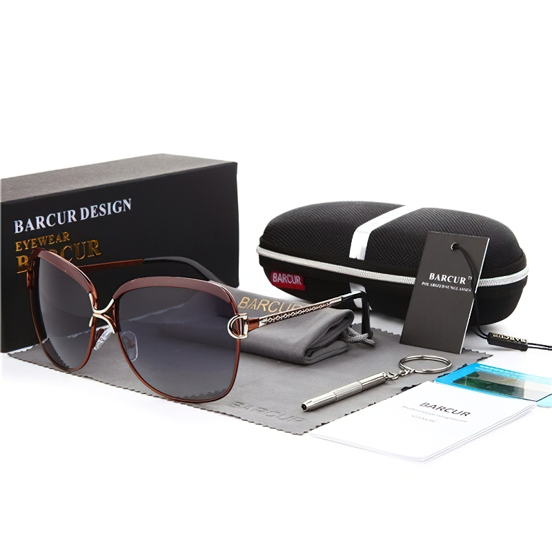 Casual Polarized Sunglasses For Women / Stylish Eyewear With Round Gradient Lens - HARD'N'HEAVY