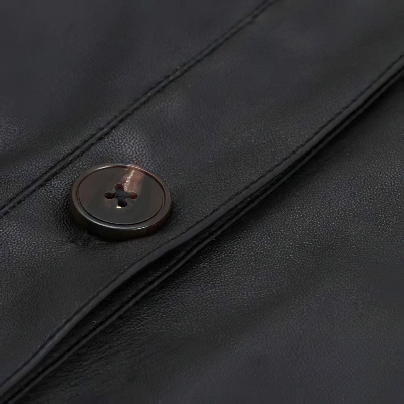 Casual Pu Leather Long Jacket For Women / Stylish Female Outerwear - HARD'N'HEAVY