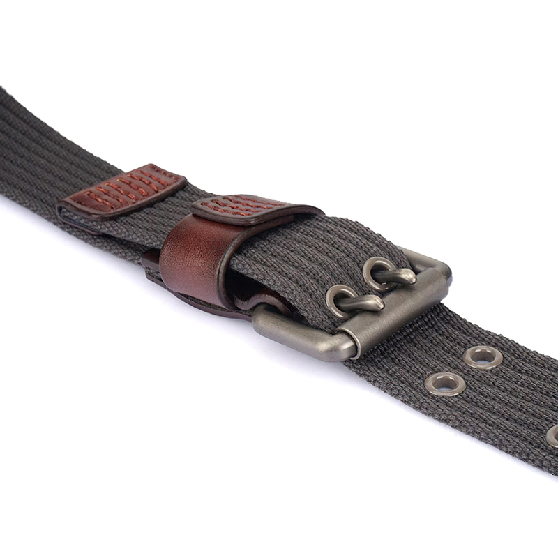 Casual Thickened Canvas Belt / Men's Double Pin Buckle Belt / Fashion Accessories - HARD'N'HEAVY