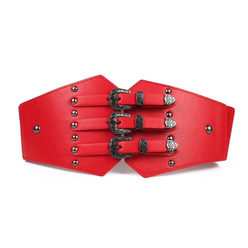 Casual Vintage Elastic Wide Belt For Women / Female Fashion Decorated For Clothing - HARD'N'HEAVY