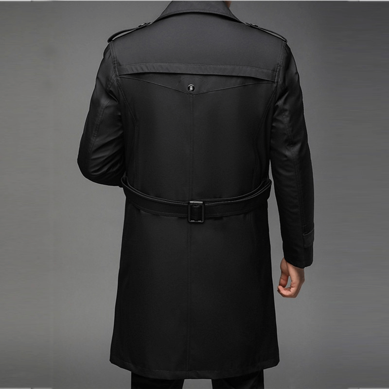 Casual Windbreakers Trench Coat for Men / Fashion Turn Down Collar Solid Male Coat