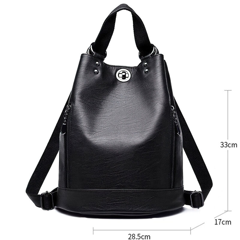 Casual women's PU leather shoulder bag with exquisite design, featuring a soft handle and functional pockets.