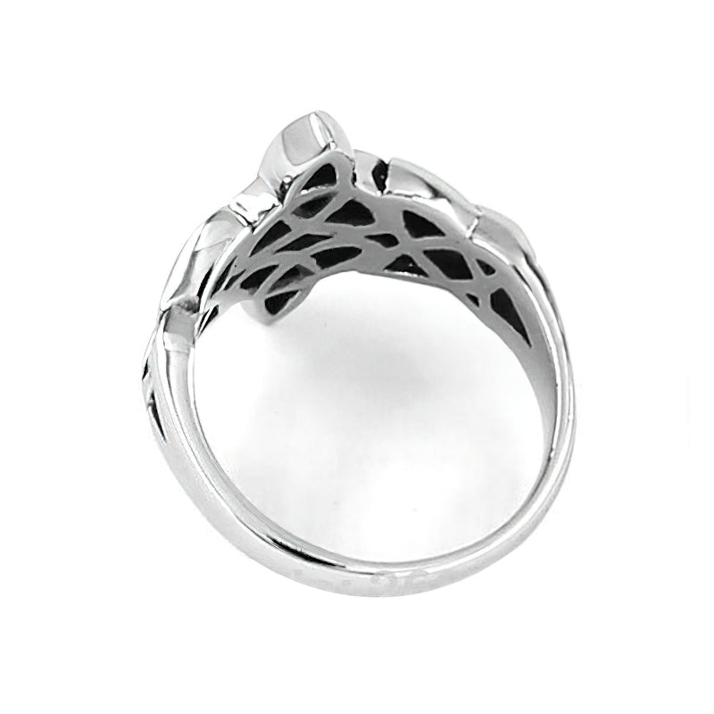 Celtic Viking Nordise Ring in stainless steel showcasing geometric patterns and intricate detailing. Perfect for any occasion.