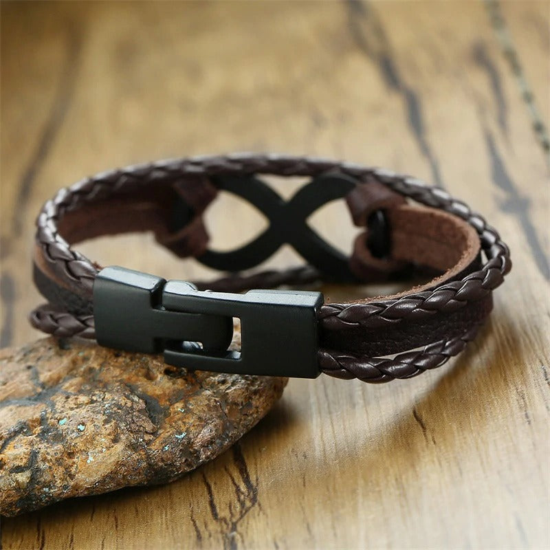 Charm Leather Bracelets for Men and Women / Layered Leather Bangle / Alternative Jewelry - HARD'N'HEAVY
