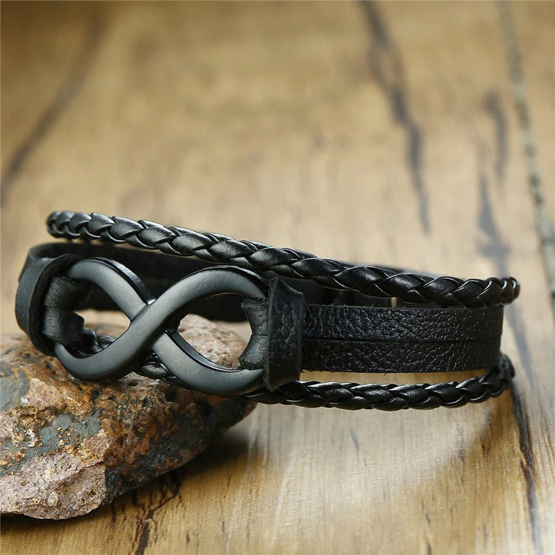 Charm Leather Bracelets for Men and Women / Layered Leather Bangle / Alternative Jewelry - HARD'N'HEAVY