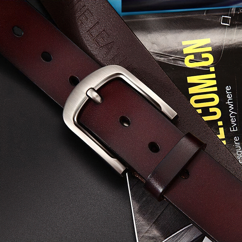 Classic Genuine Leather Belt For Men / Male Cool Cowskin Belt With Metal Buckle - HARD'N'HEAVY