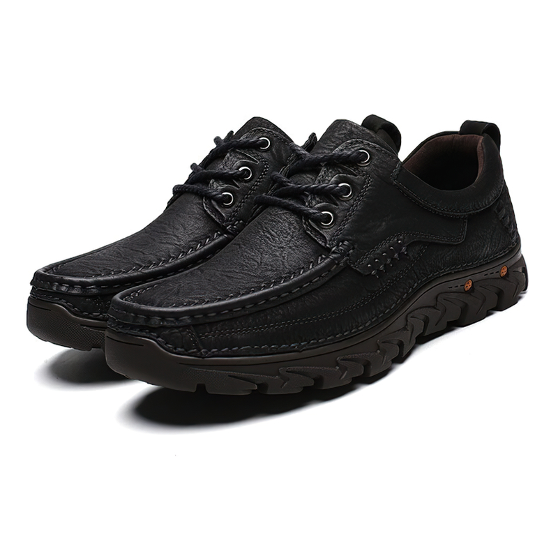 Classic Men Genuine Leather Lace-Up Shoes / Male Shoes in Alternative Style - HARD'N'HEAVY
