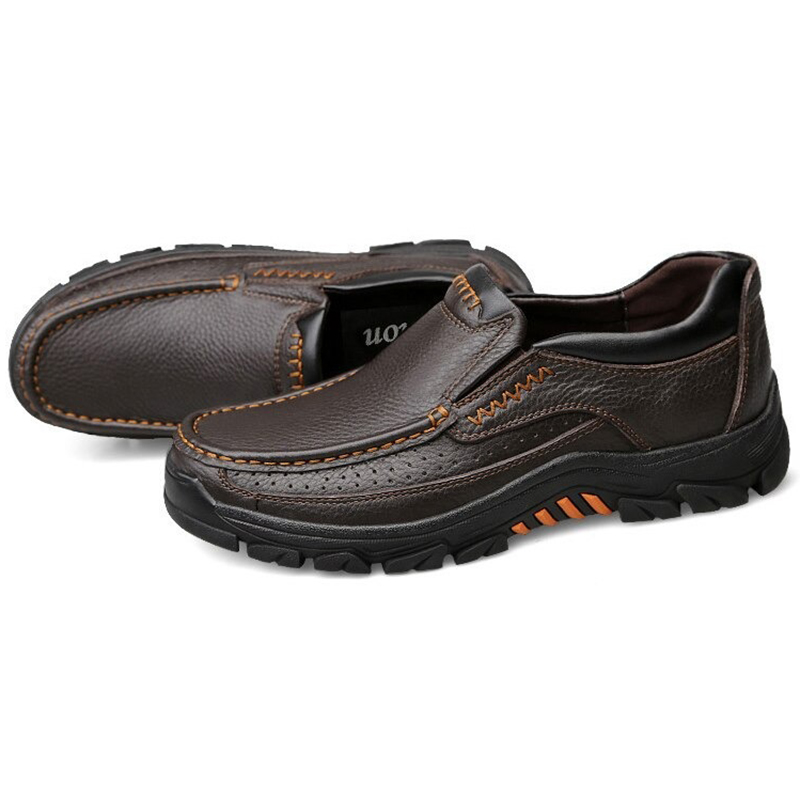 Classic Men's Genuine Leather Loafers / Casual Male Shoes / Alternative style footwear - HARD'N'HEAVY