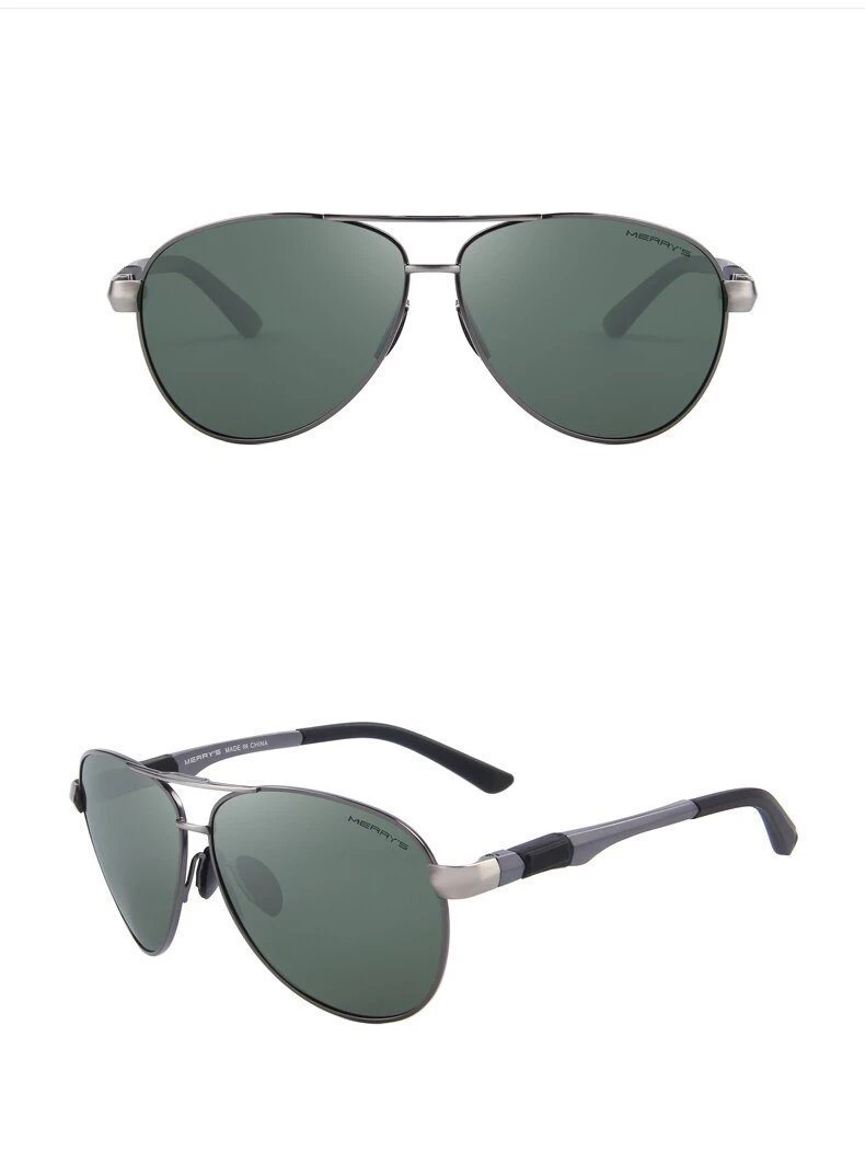 Classic Pilot HD Polarized Sunglasses with Alloy Frame, perfect for driving and adding a rock style touch.