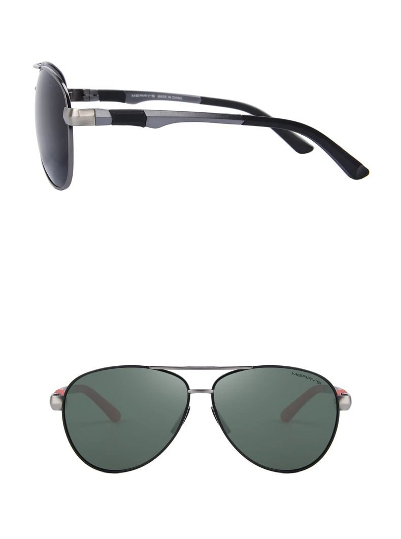 Classic Pilot HD Polarized Sunglasses with Alloy Frame, perfect for aviation and biker styles.