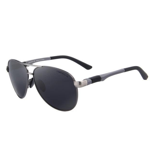 Classic Pilot HD Polarized Sunglasses with Alloy Frame, perfect for driving and aviation adventures.