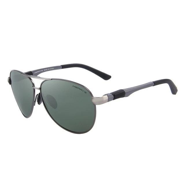 Classic Pilot HD Polarized Sunglasses with alloy frame for stylish driving and aviation adventures.