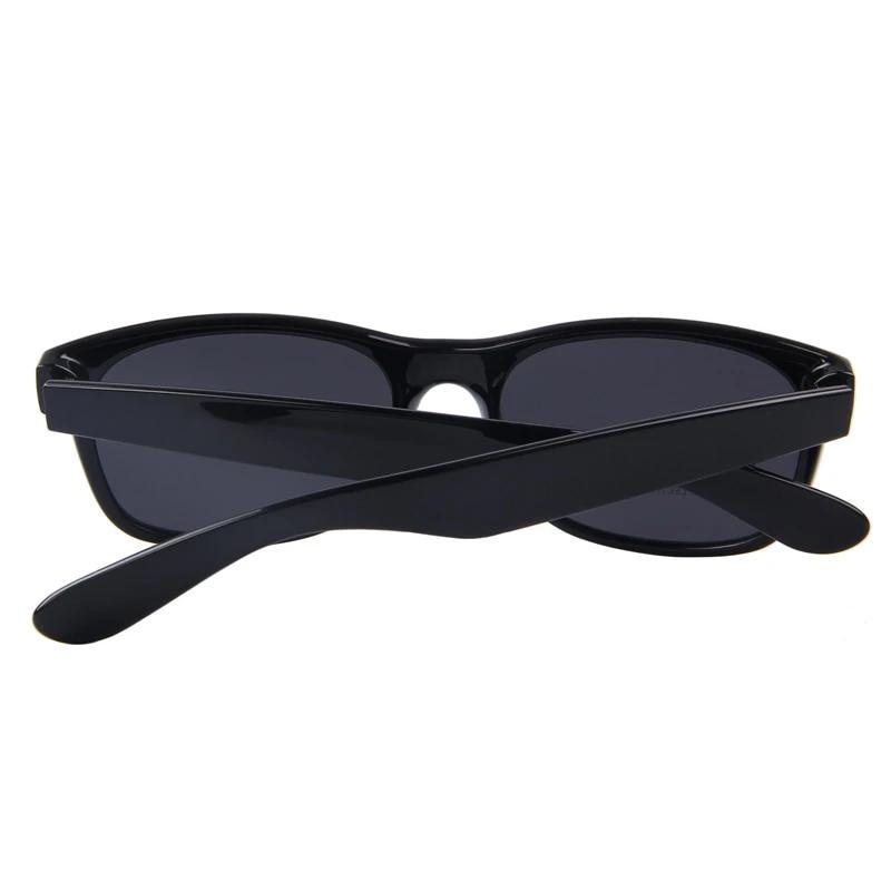 Classic retro polarized sunglasses with black frames and dark lenses, perfect for a unique gothic style.