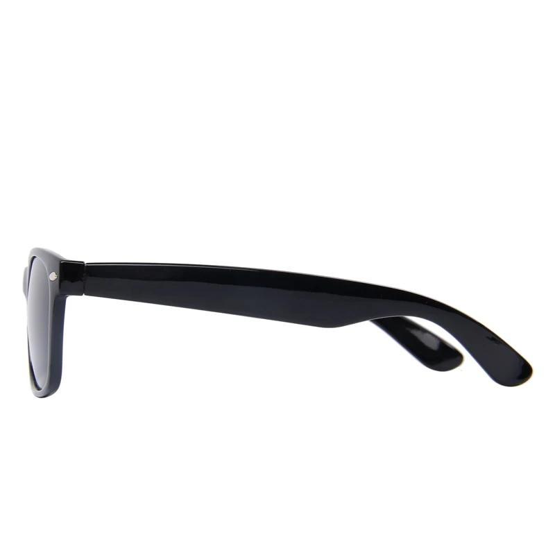 Side view of classic retro polarized sunglasses with UV400 protection and studded details, perfect for a stylish gothic look.