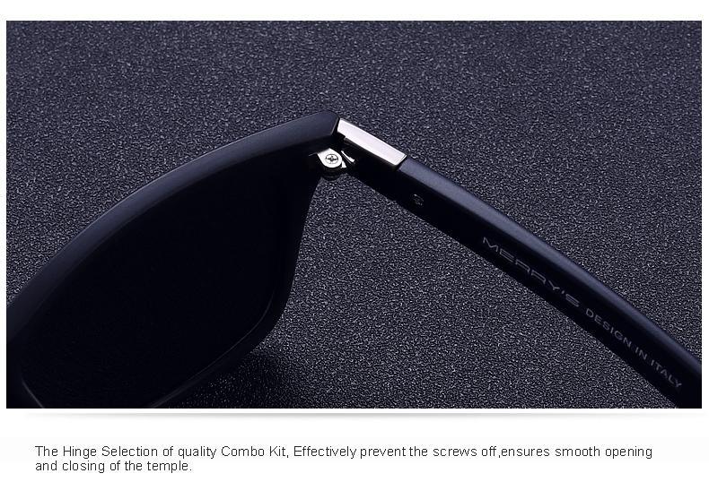 Close-up of lightweight polarized sunglasses hinge design, showcasing smooth opening and closing mechanism.
